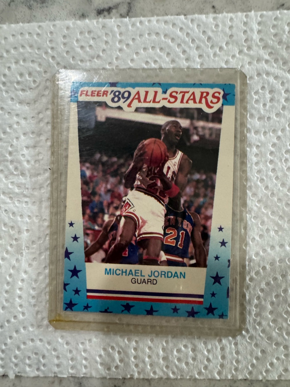 Fleer '89 All-Stars Michael Jordan Trading Card - White/Blue